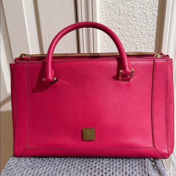 MCM Handbags - MCM Pink Leather Handbag